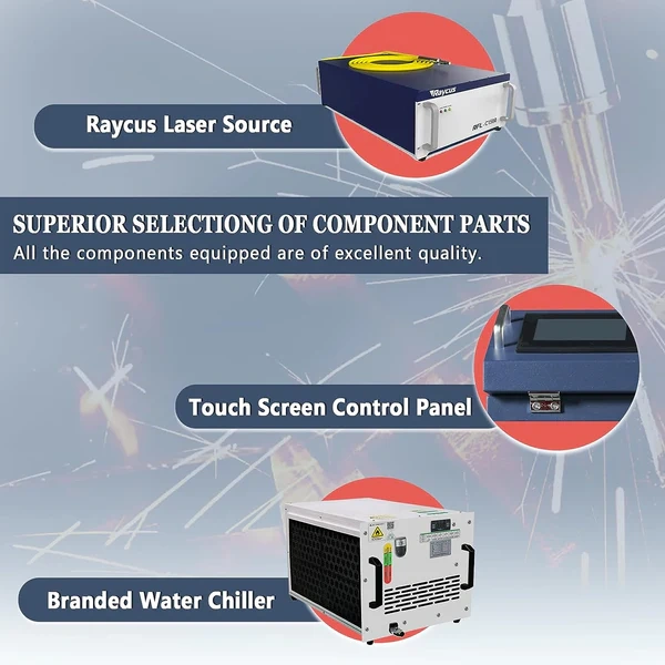 MCWlaser 2 In 1 Head 1000W 1500W 2000W Handled Fiber Laser Welding Machine with Weld Seam Cleaning Function