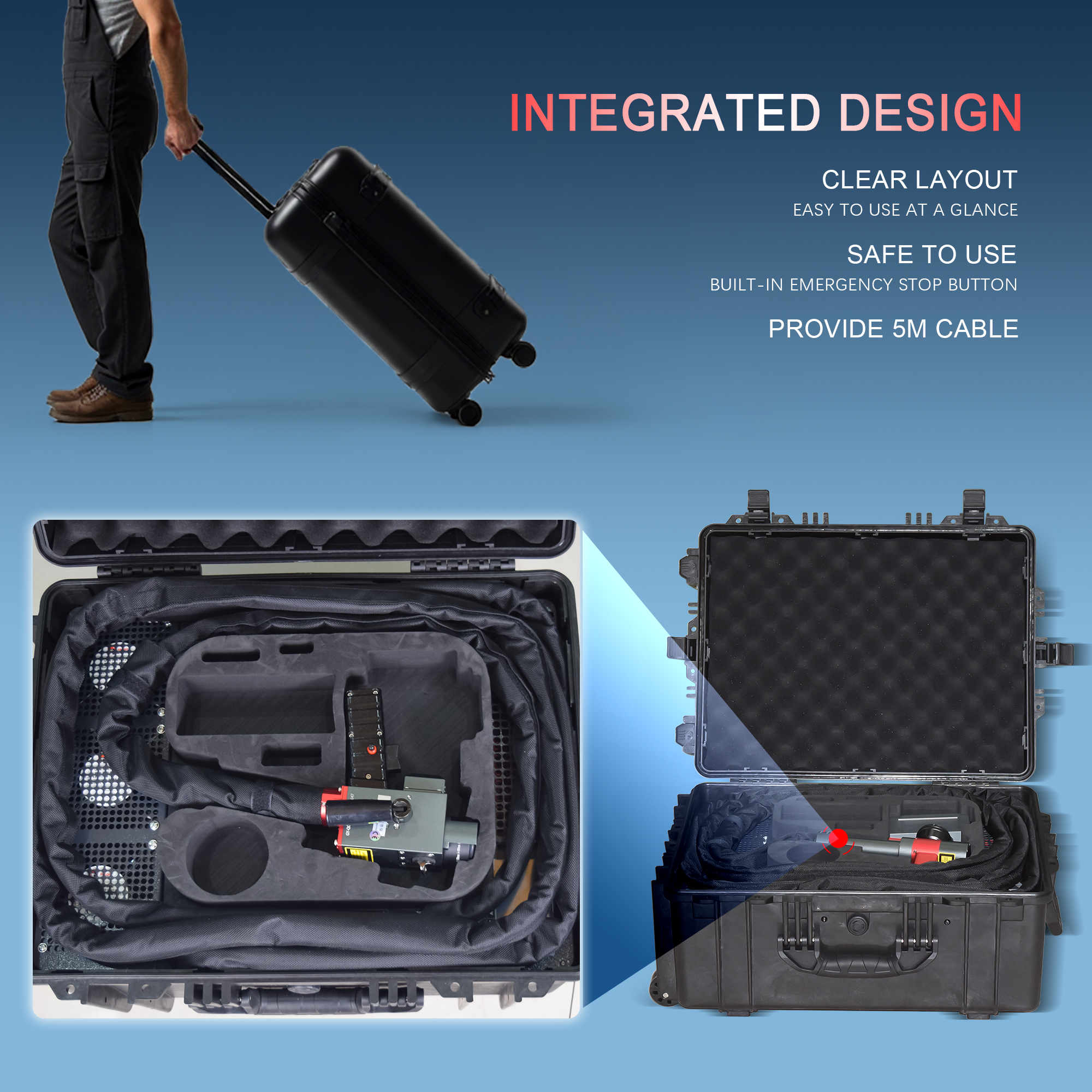 MCWlaser 200W 300W 500W Pulsed Laser Cleaning Machine Handheld Laser Rust Removal Machine Metal Rust, Oil Stain, Paint, Coating Removal