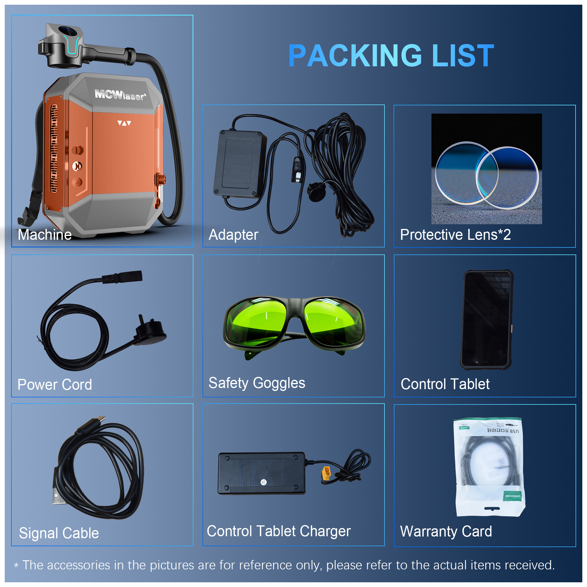 MCWlaser Pulsed Laser Cleaning Machine 100W Portable Laser Rust Removal Cleaner for Metal Laser Paint Removal Backpack Design