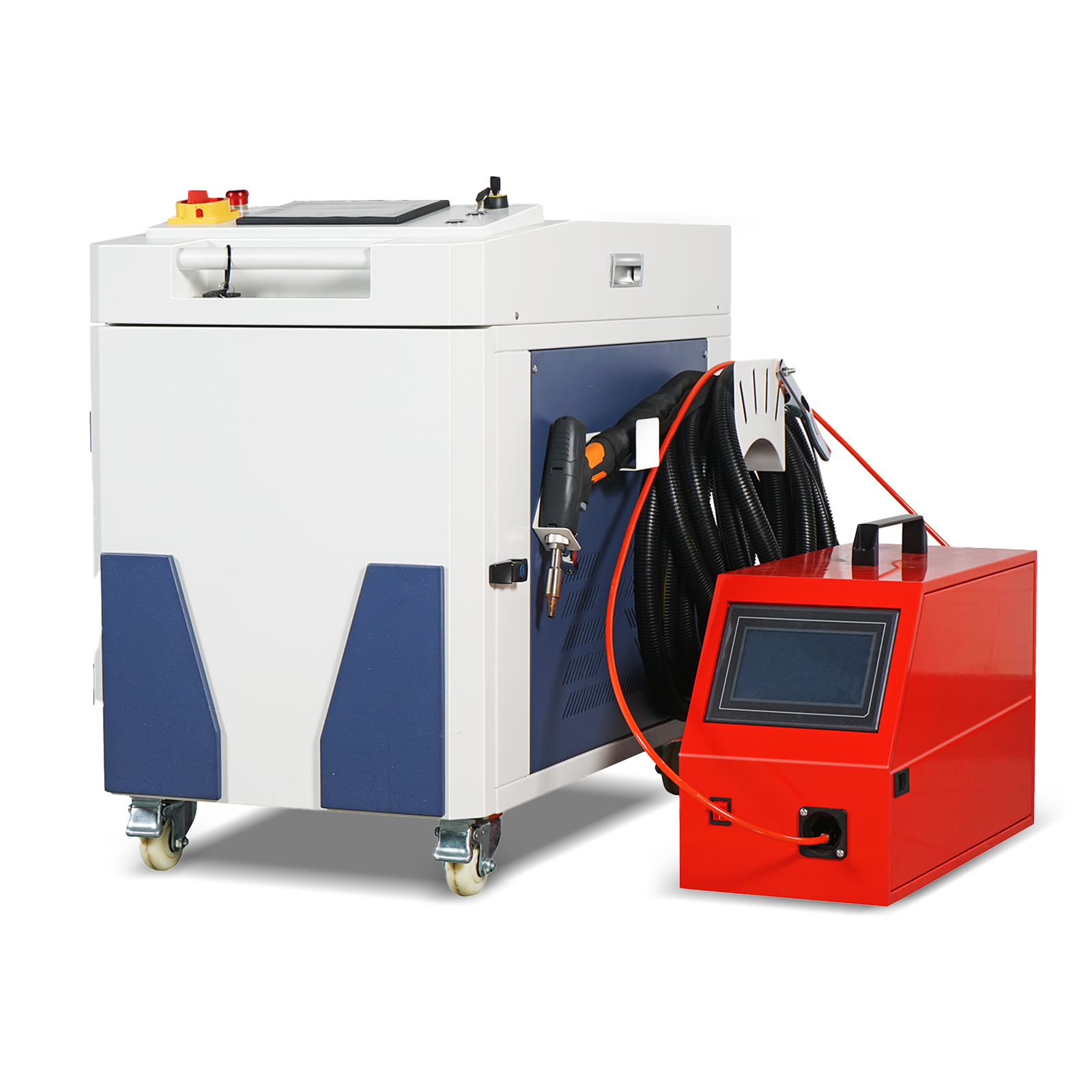 MCWlaser 1000W/1500W/2000W Handheld Laser Welding Machine Continuous Fiber Laser Welder with Auto Wire Feeder and Cooling System for Metal Welding 220V 50/60Hz - White