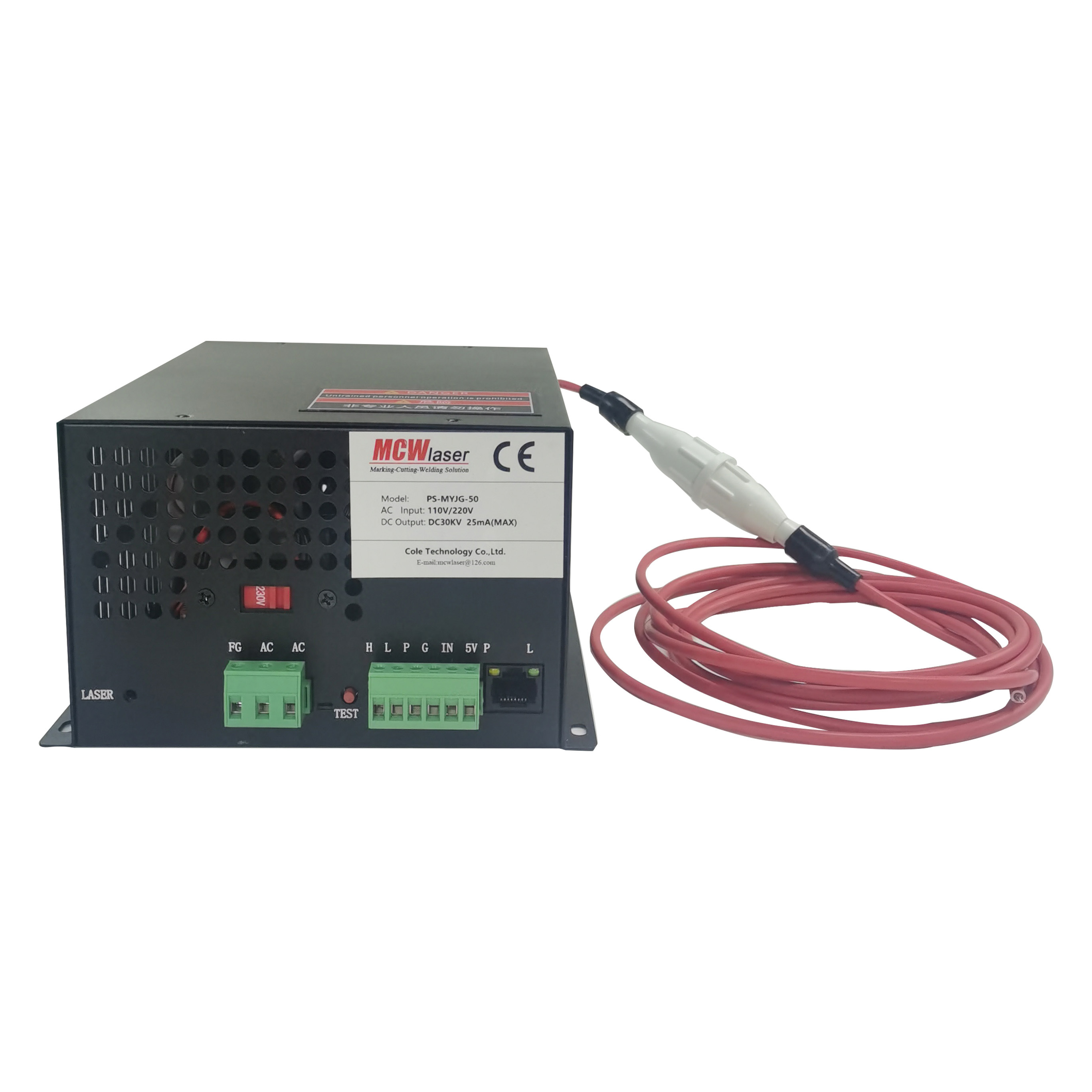 MYJG Series CO2 Laser Power Supply For 40W 50W 60W 80W CO2 Laser Engraver & Laser Tube
