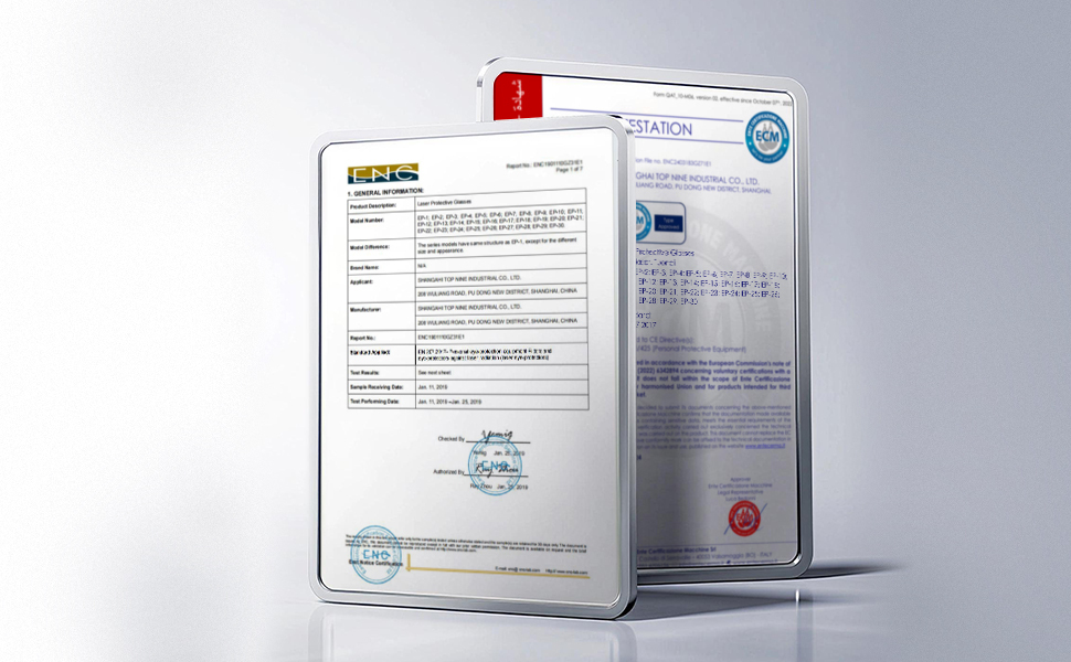 MCWlaser Laser Goggle 750-850 & 765-830nm Safety Protective Glasses Typical For 755nm 808nm Absorption Type EP-18