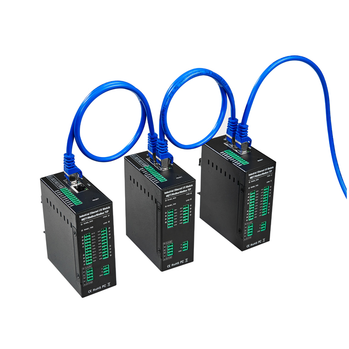 Modbus RTU Dual Ethernet Modbus I O Module for Security Monitoring