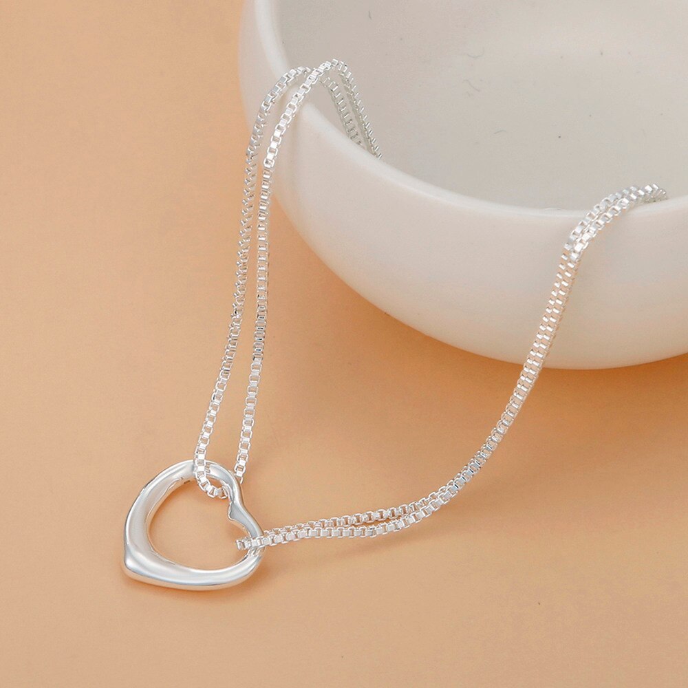 Hot charm 925 Stamp silver romantic heart bracelets for women fashion designer party wedding Accessories Jewelry Christmas gifts