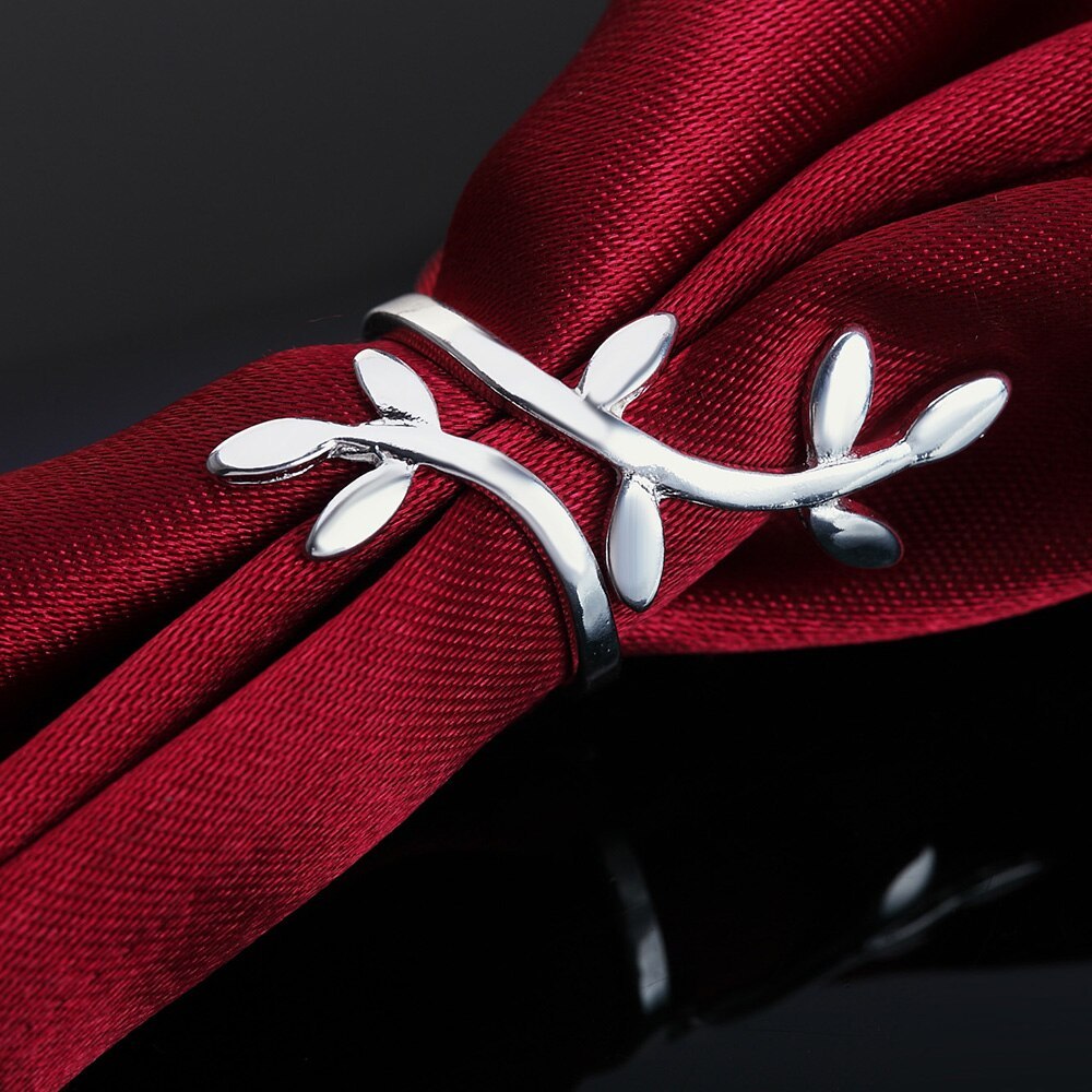 925 Stamp Silver color Rings for woman lady adjustable Plant vines Fashion Wedding Party Gifts Charm Jewelry resizable rings