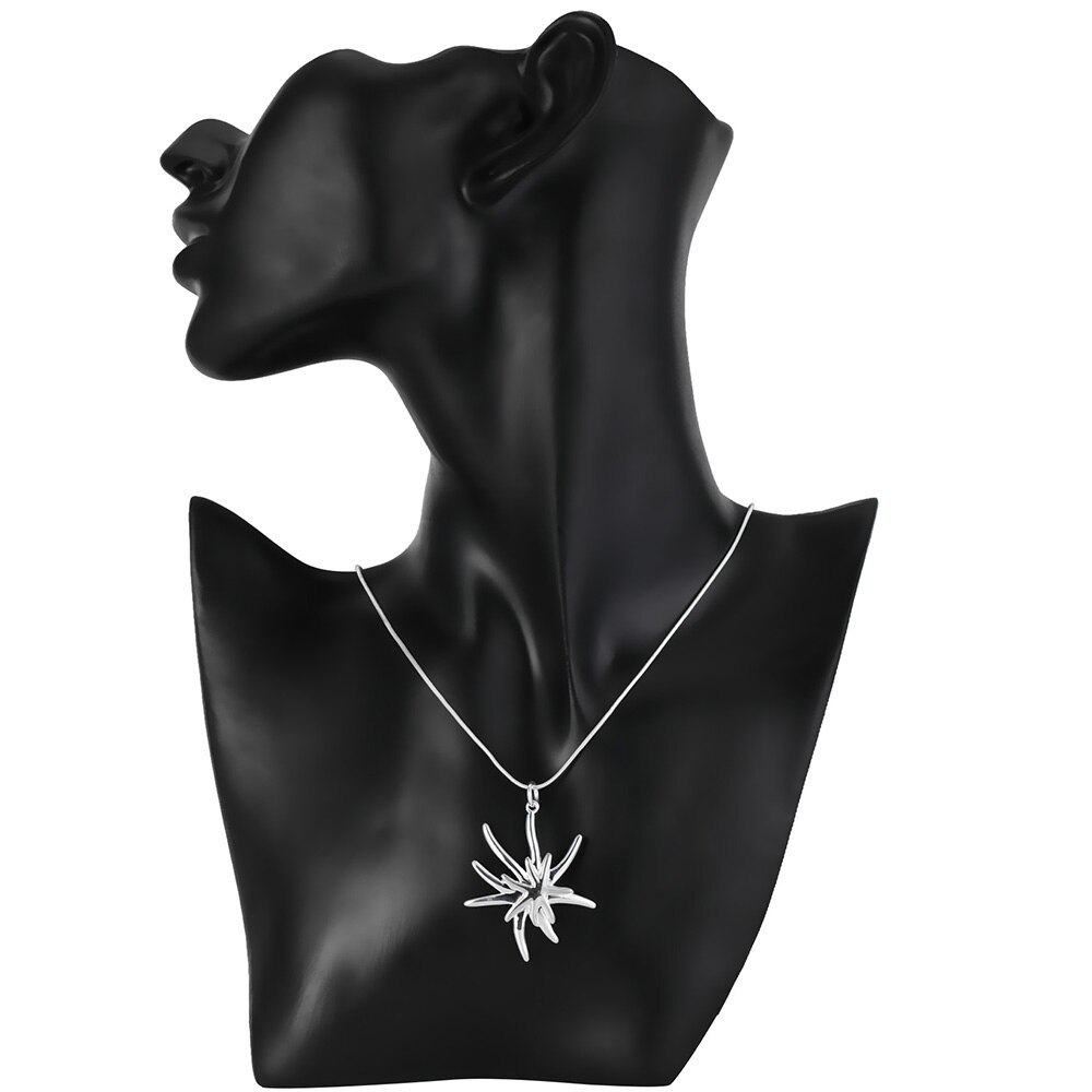 Factory direct 925 Stamp Silver color Necklace For Women Starfish flower Pendant Christmas gifts Fashion party wedding Jewelry