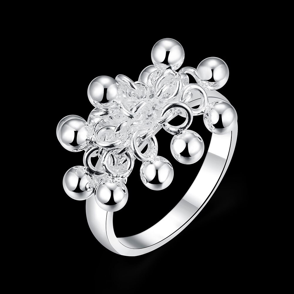 Special offer 925  Silver color Grape Rings for Women Size 6 7 8 9 10 fine fashion Wedding Jewelry Charm Party Gift