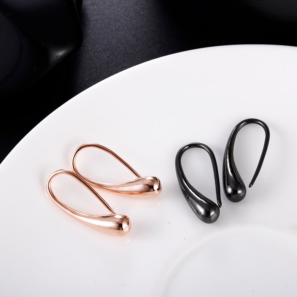 New hot 925 Stamp Silver color Earring for Woman Jewelry High Quality Fashion 18K gold Water droplets Earrings hook Holiday Gift