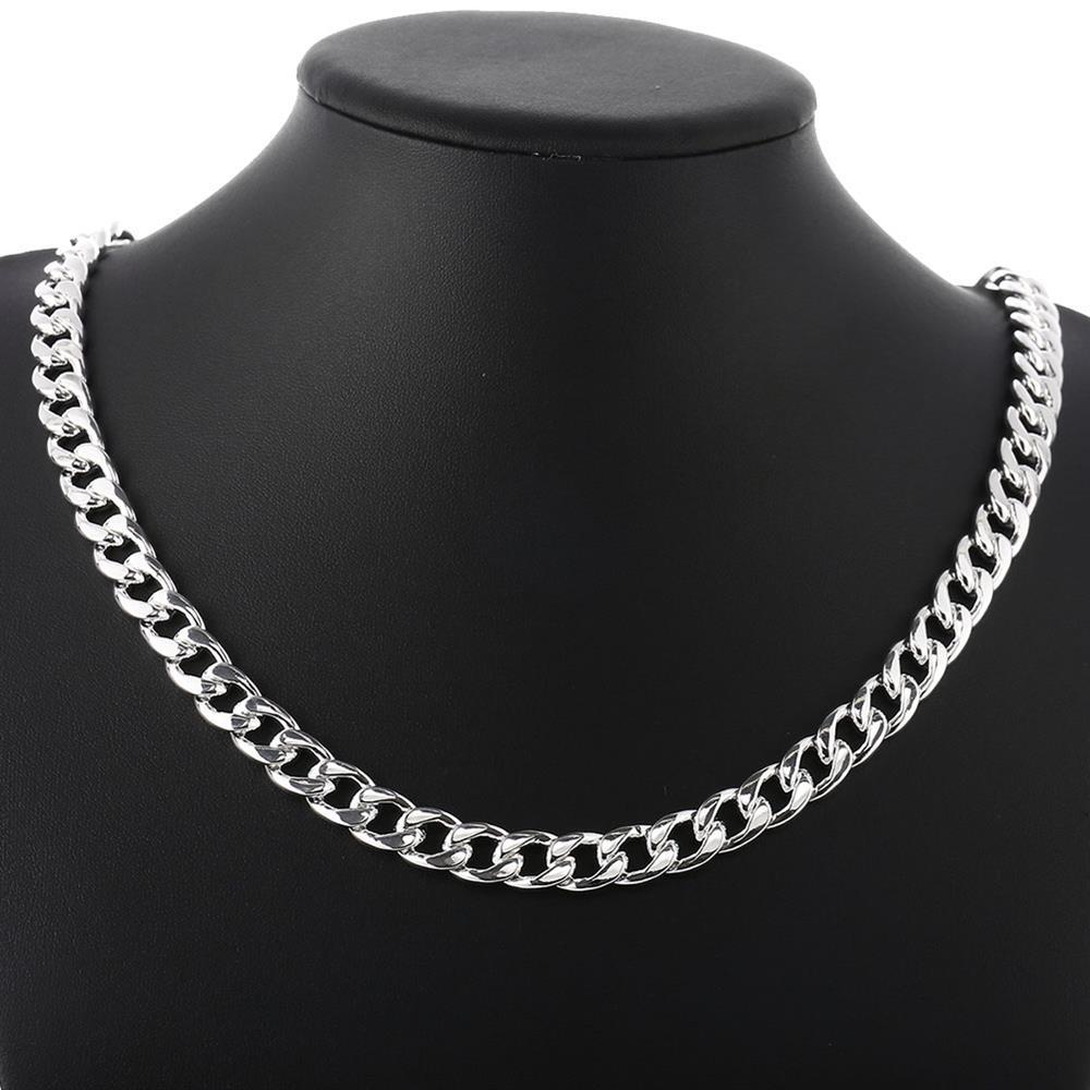 Hot new 925 sterling Silver classic 10MM Square Chain Bracelets necklace Jewelry set for men 20/22/24 inch Fashion Party Gifts