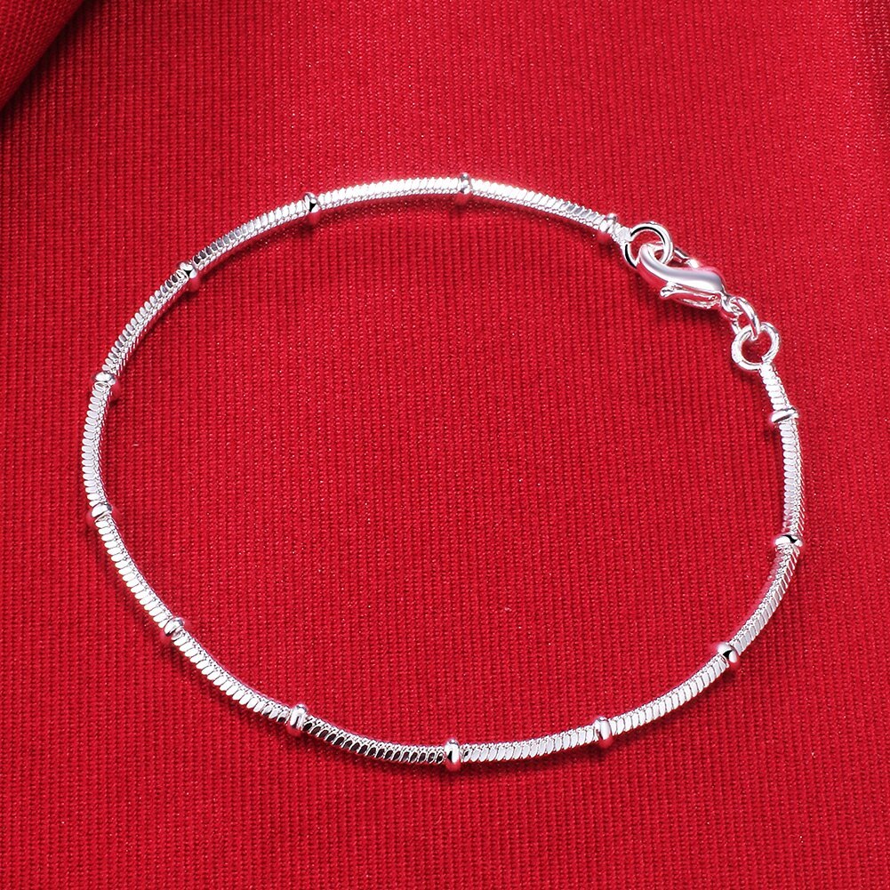 Factory direct fashion 925 Stamp Silver color Bracelet for woman elegant simple snake chain Luxury jewelry Wedding party gifts