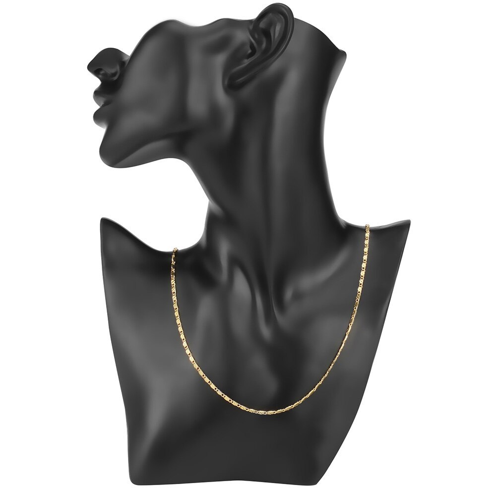 Factory direct New 18K gold Necklaces 16/18/20/22/24 Inches Beautifully 2MM flat Clavicle chains for Men Women Jewelrys Gifts