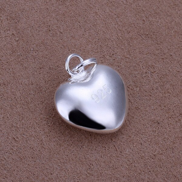 Original designer 925 Stamp Silver Solid charms heart Necklace For Women Fashion party wedding accessories Jewelry fine gifts