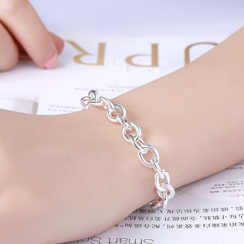 925 Stamp Silver color fine charms Bracelets for women men high quality Wedding party Christmas Gifts Fashion Jewelry