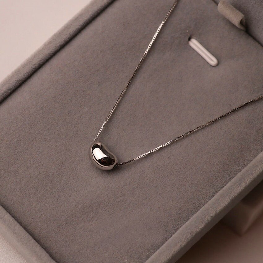 Hot 925 Stamp Silver color Elegant Acacia beans pendant Necklace Women 18 inches Fashion party girl Jewelry Valentine's Day Gift
