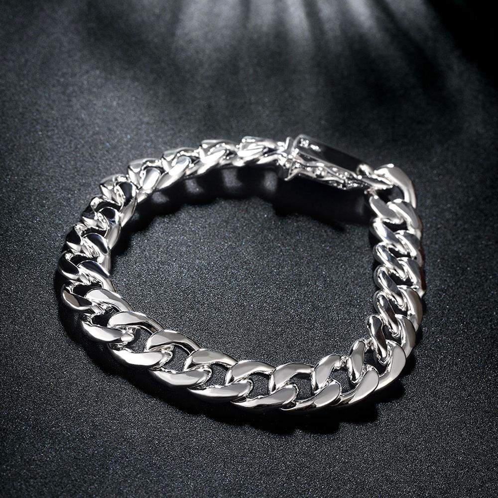 Hot new 925 sterling Silver classic 10MM Square Chain Bracelets necklace Jewelry set for men 20/22/24 inch Fashion Party Gifts