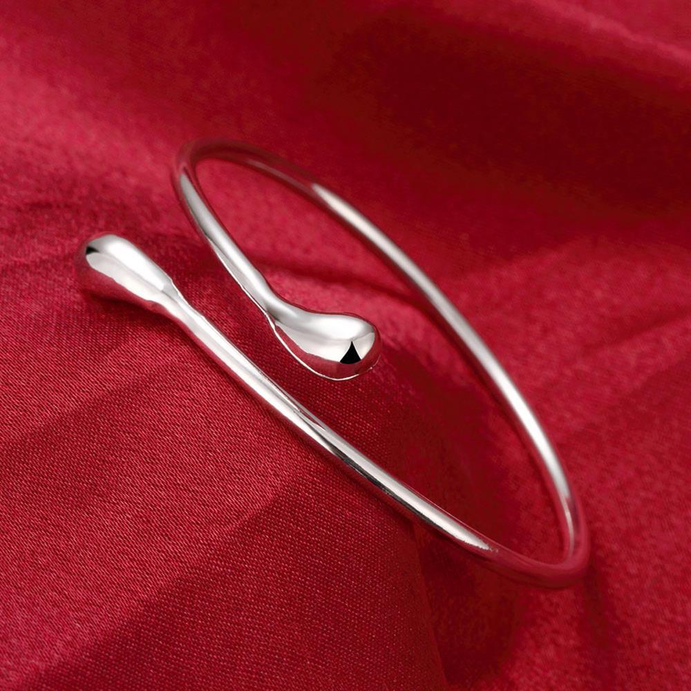 Fashion hot 925 Stamp Silver color Water drop Pendant bangle Bracelet necklace earrings rings Jewelry set women Party wedding