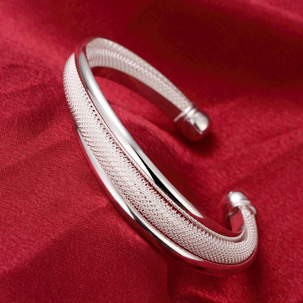 Fine hot  Silver Bracelets fine bangles for Women Fashion Wedding Party Christmas Gift charm Girl student Jewelry