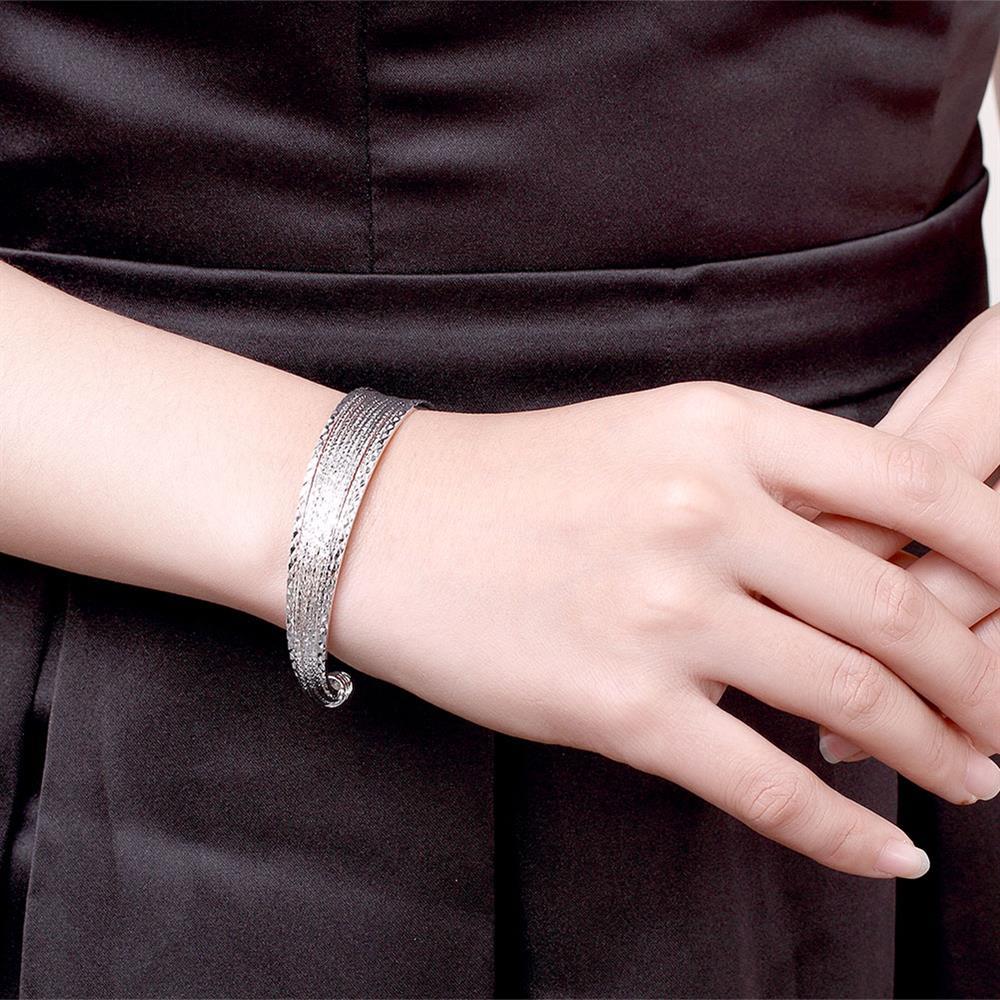 charms silver Color Luxury Chain bracelets Bangles cuff for women fashion classic party wedding jewelry Adjustable hot sale
