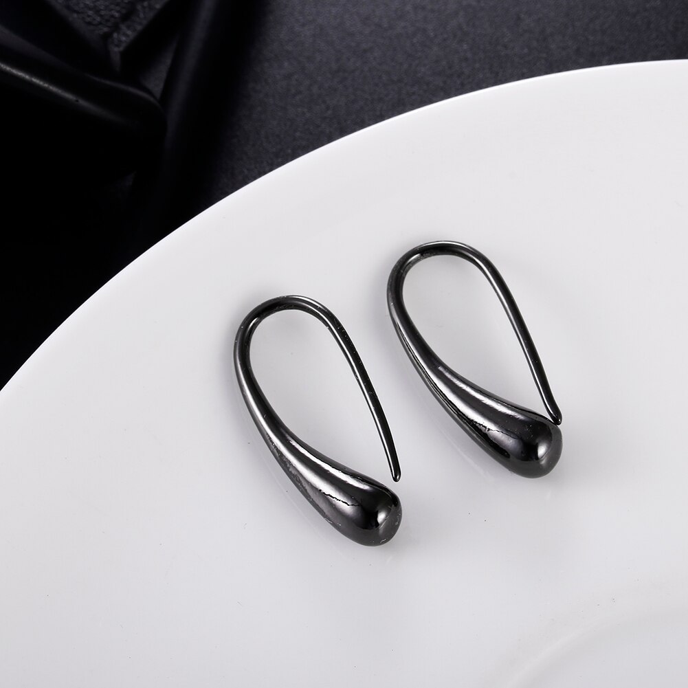 New hot 925 Stamp Silver color Earring for Woman Jewelry High Quality Fashion 18K gold Water droplets Earrings hook Holiday Gift