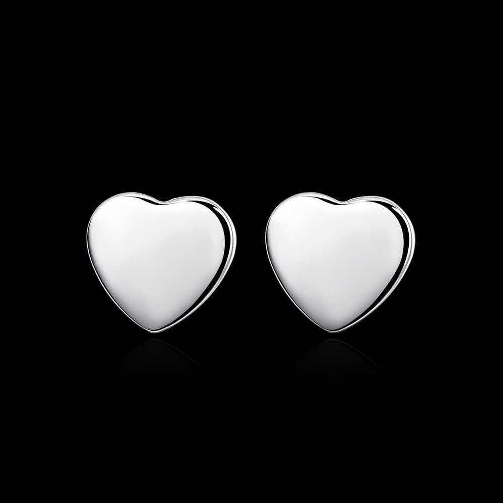 Special offer Hot sale Jewelry 925 Stamp Silver color Earring Fashion Woman Exquisite heart Ear studs Wedding party lady Gifts