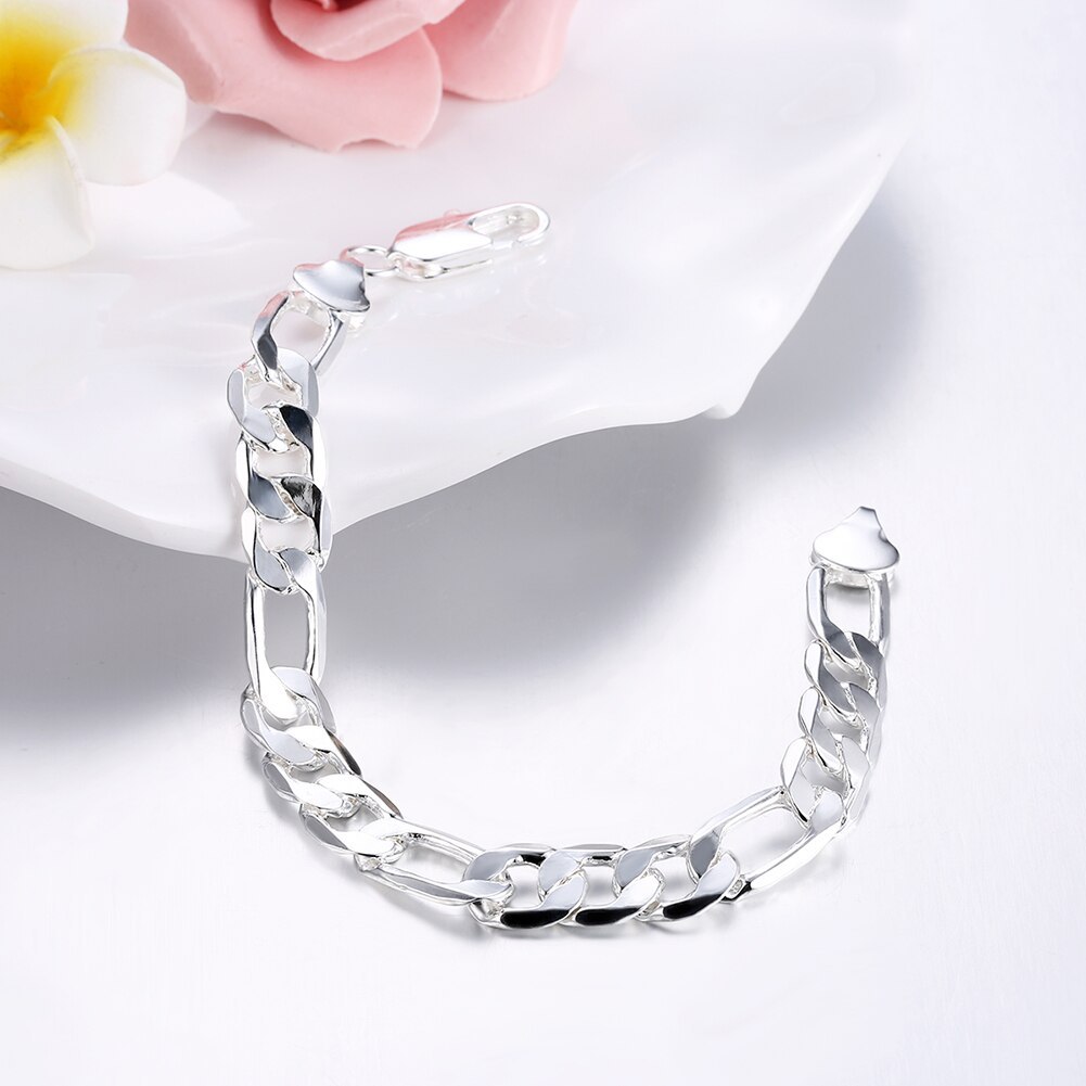 New 925 Stamp silver classic 10MM geometry bracelets for women luxury Fashion party Wedding Accessories jewelry Christmas gifts