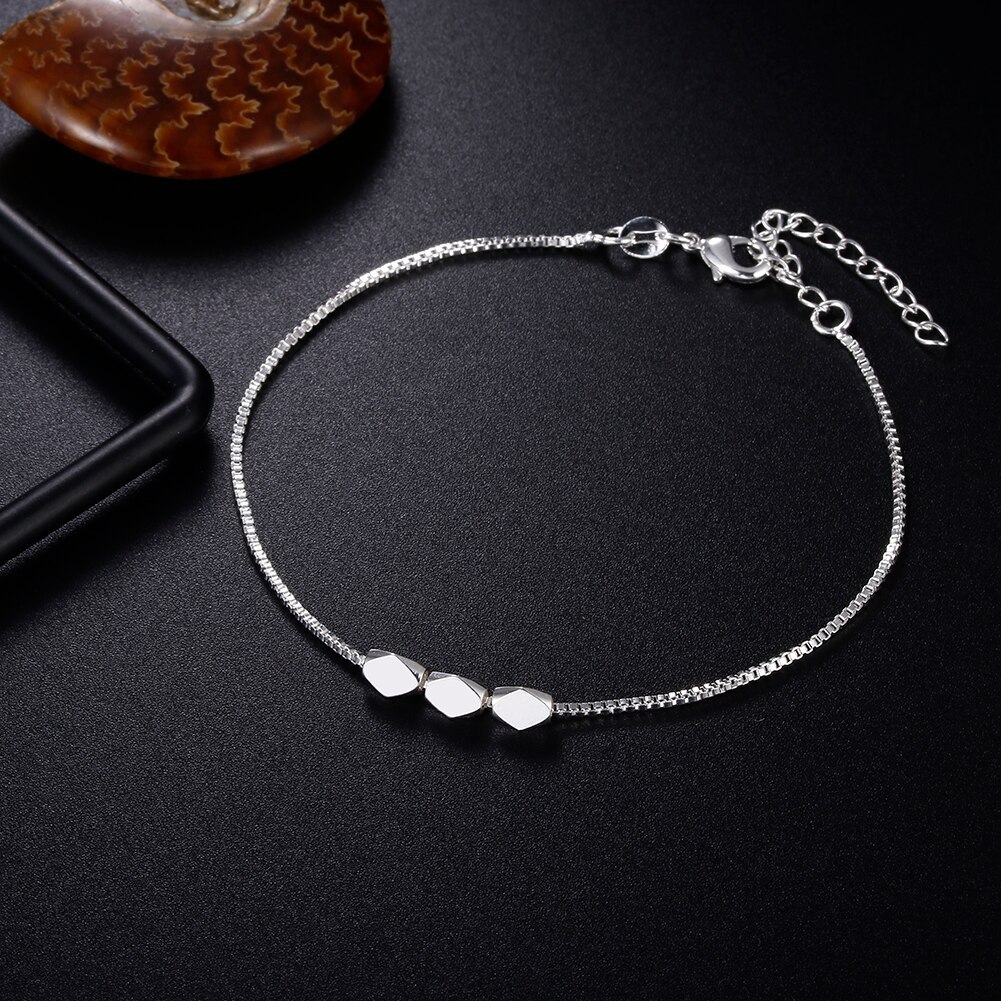 Special offer New 925 Stamp Silver color geometry Hexagon box Chain Bracelets for Women Fashion Wedding Party Gift fine Jewelry