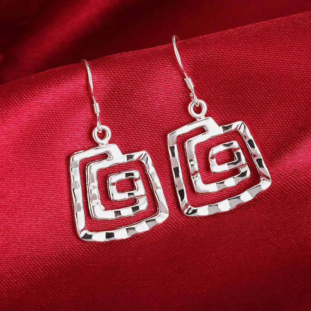 Fine Retro thread bracelets earrings Hot charm 925 Stamp Silver color Jewelry sets for women Fashion Party wedding Gifts