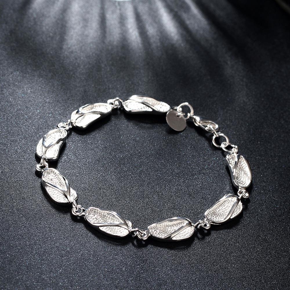 Hot sale fashion 925 Stamp Silver color Bracelet for woman fine slippers chain Wedding party Gifts Street all-match jewelry