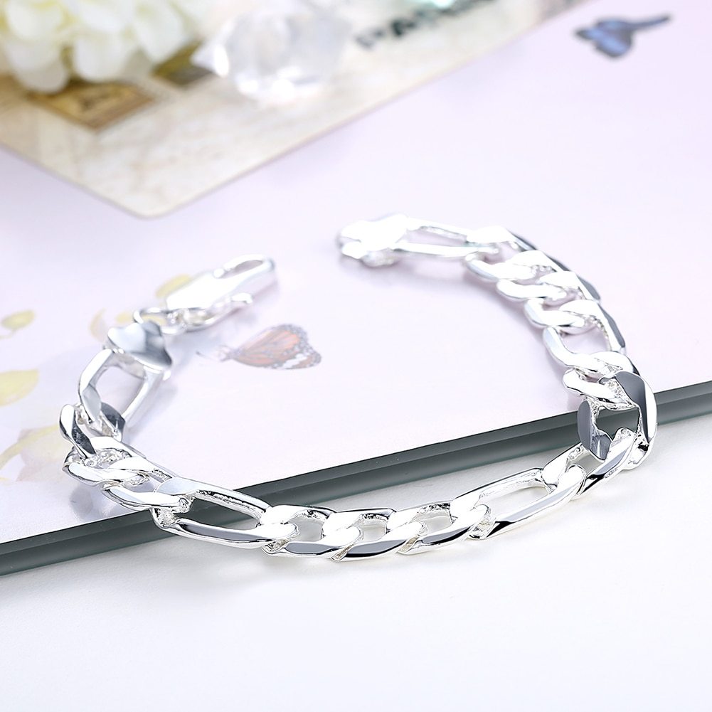 New 925 Stamp silver classic 10MM geometry bracelets for women luxury Fashion party Wedding Accessories jewelry Christmas gifts