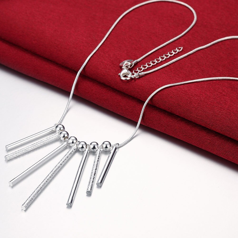 Special offer 925 Stamp Silver color Jewelry sets fine classic earring stud necklace for women Fashion Party wedding Gift