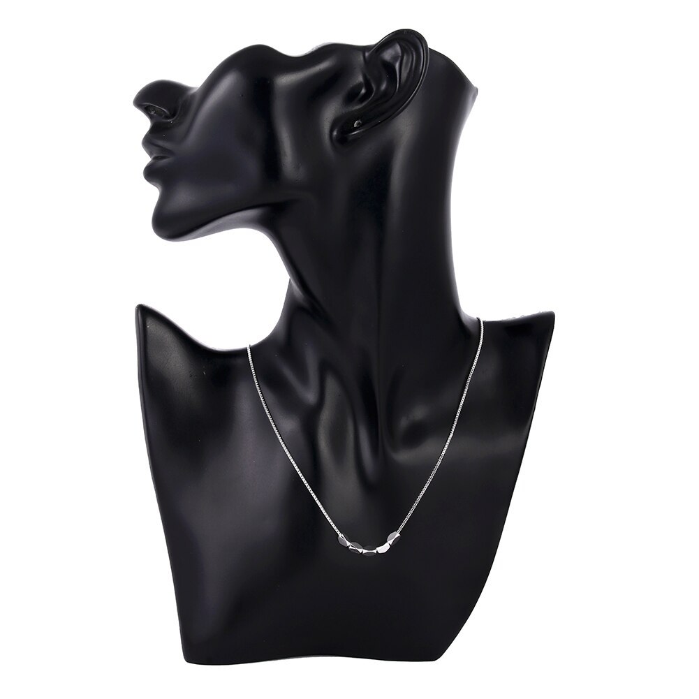 New 925 Stamp Silver color Necklace Box chain Simple geometry Pendant For Women Fashion luxury Jewelry Christmas Gifts party