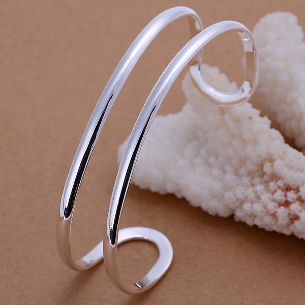 Hot trend 925 Stamp Silver color Double line bangle For Man Women adjustable Bracelets fashion party wedding accessories Jewelry