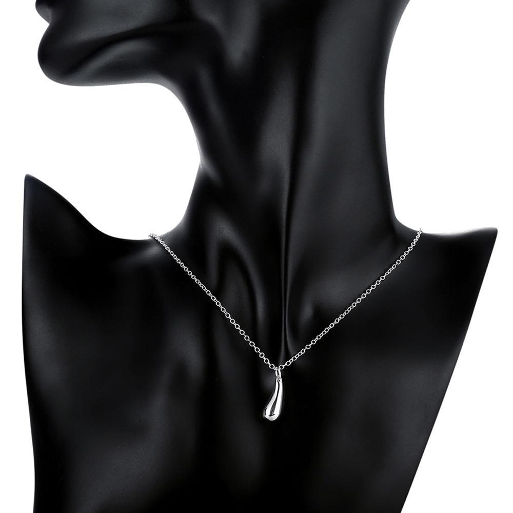 Fashion hot 925 Stamp Silver color Water drop Pendant bangle Bracelet necklace earrings rings Jewelry set women Party wedding