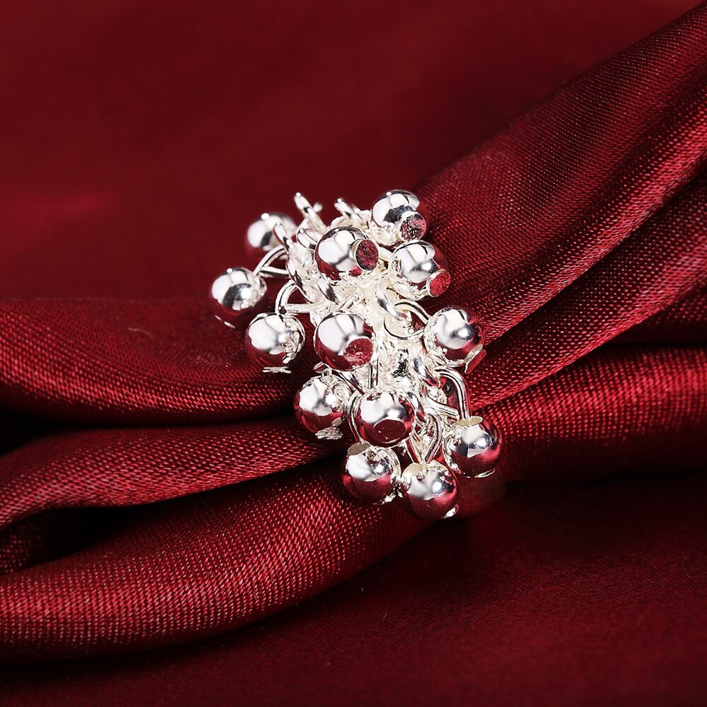 Special offer 925  Silver color Grape Rings for Women Size 6 7 8 9 10 fine fashion Wedding Jewelry Charm Party Gift