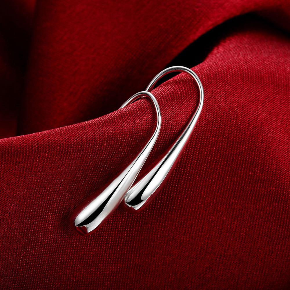 New hot 925 Stamp Silver color Earring for Woman Jewelry High Quality Fashion 18K gold Water droplets Earrings hook Holiday Gift