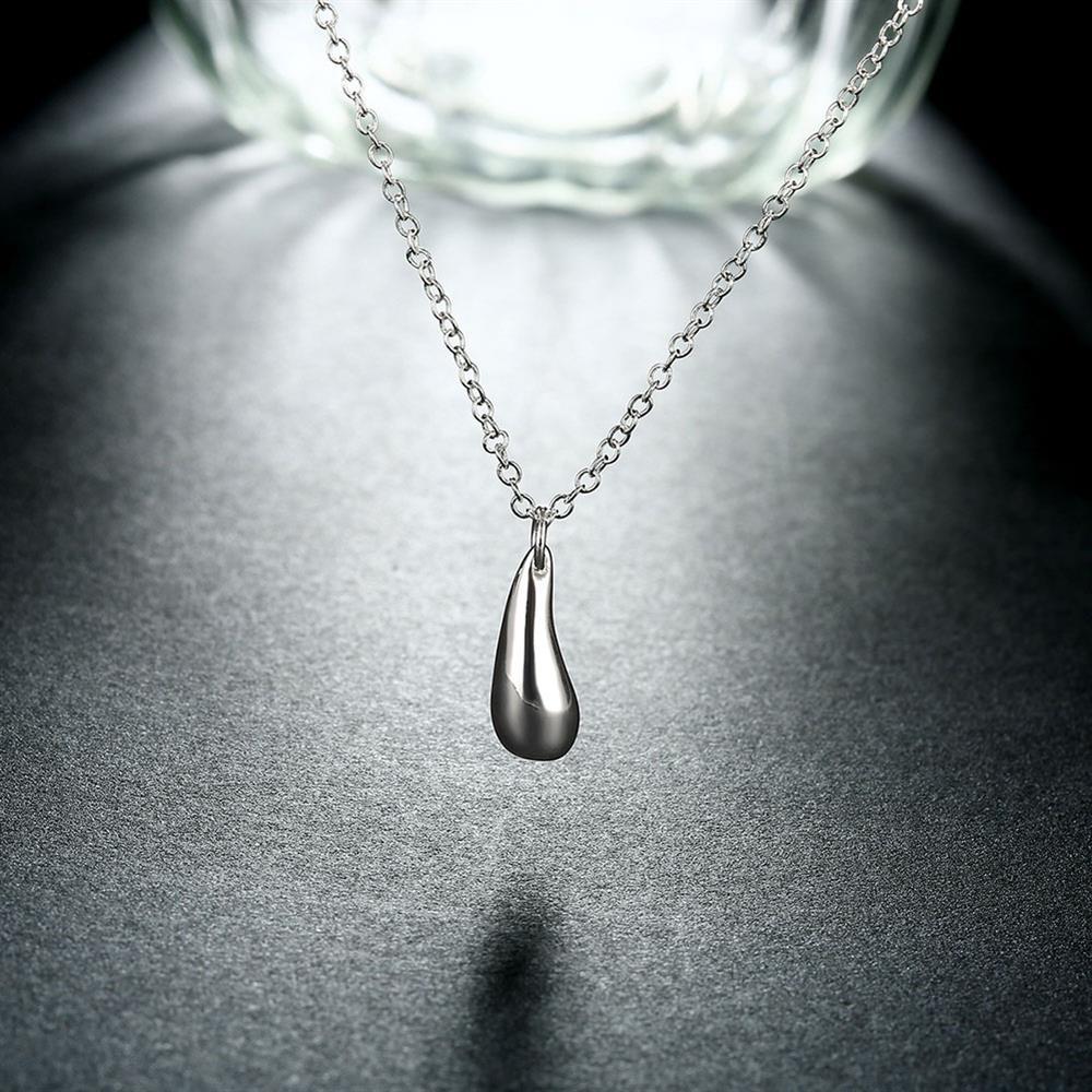 New 925 Stamp Silver color Jewelry set for women classic Water droplets Pendant necklace bracelet ring bangle Fashion Party Gift