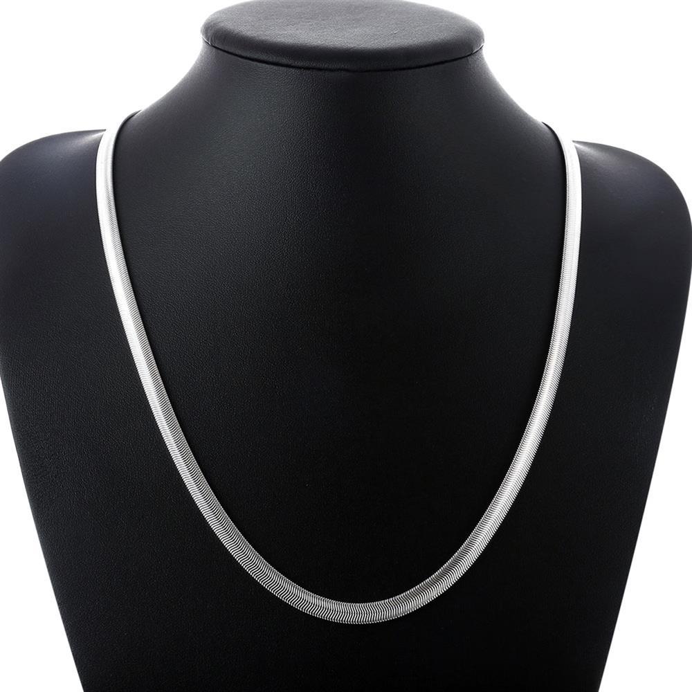 Special offer 925 Stamp Silver color 16-24 Inch 6MM Flat Snake Bone Chain Necklace Women or Men Wedding Fashion Jewelry Gifts