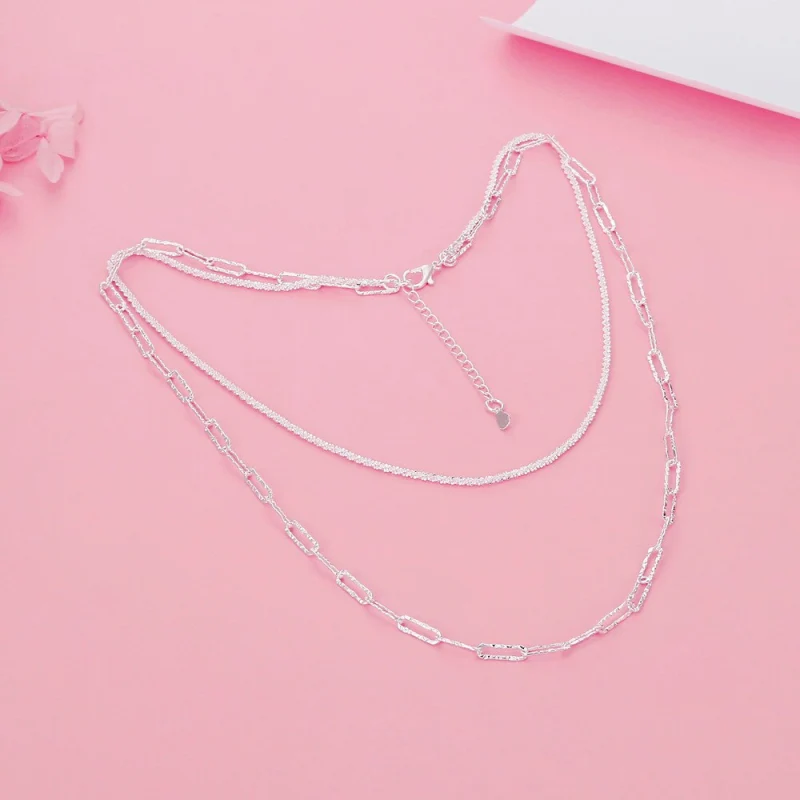 Hot 925 Stamp silver elegant bracelets necklaces for women fashion designer party wedding engagement Jewelry sets birthday gifts