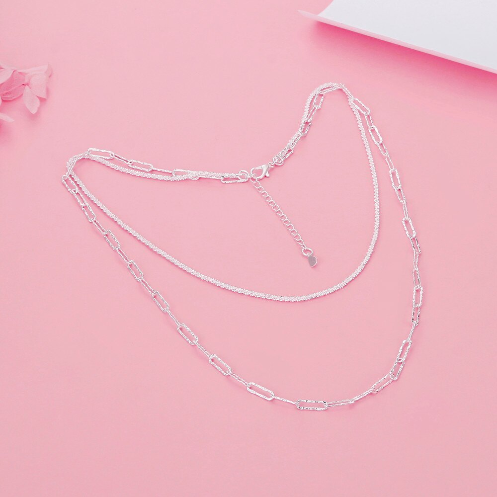 Hot 925 Stamp silver elegant bracelets necklaces for women fashion designer party wedding engagement Jewelry sets birthday gifts