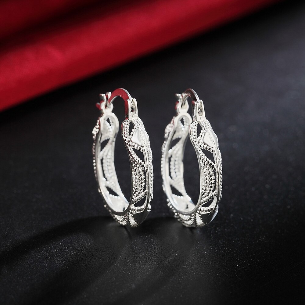 wholesale  925 Silver vintage earrings for woman high quality Fashion party Jewelry Christmas Gifts Wedding korean