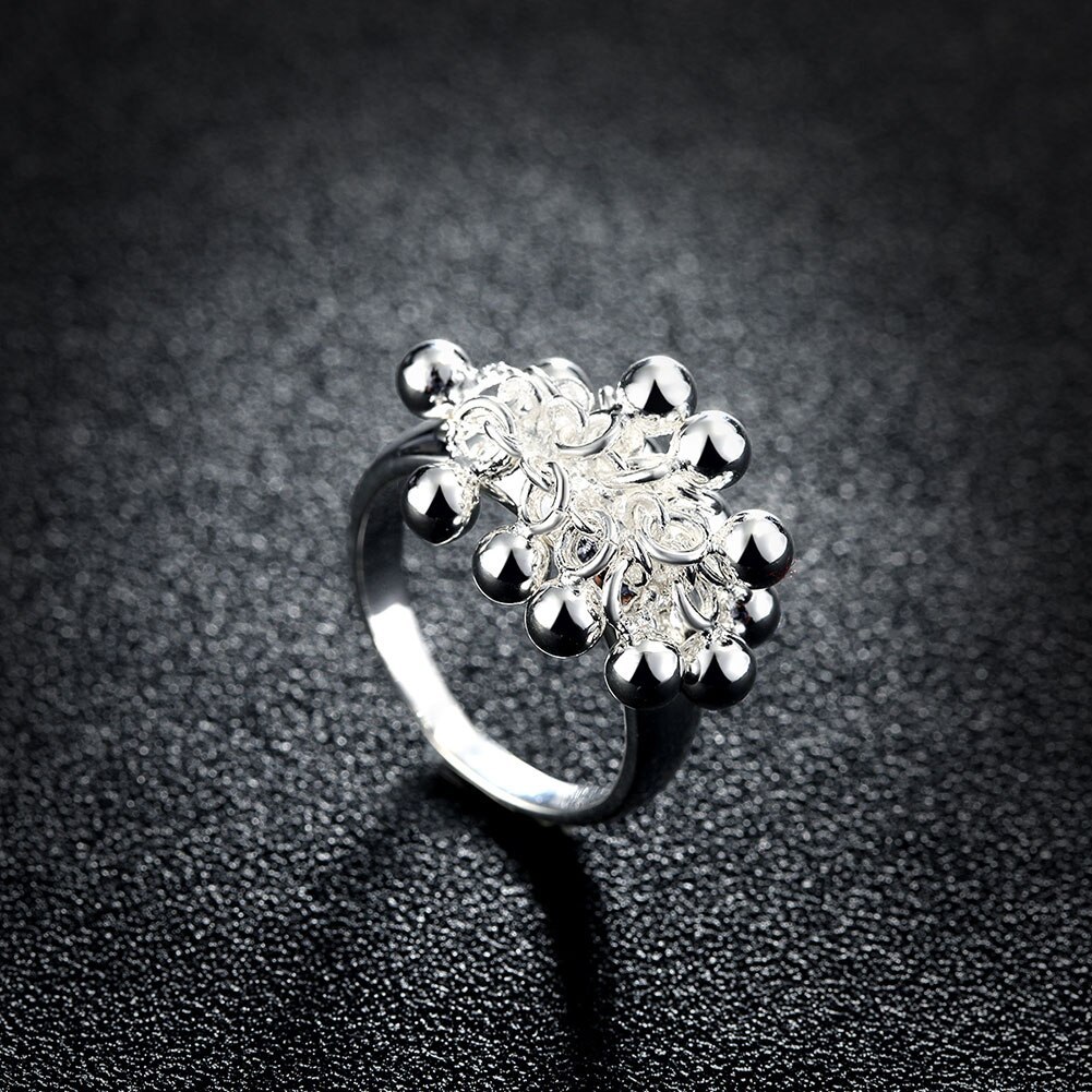 Special offer 925  Silver color Grape Rings for Women Size 6 7 8 9 10 fine fashion Wedding Jewelry Charm Party Gift