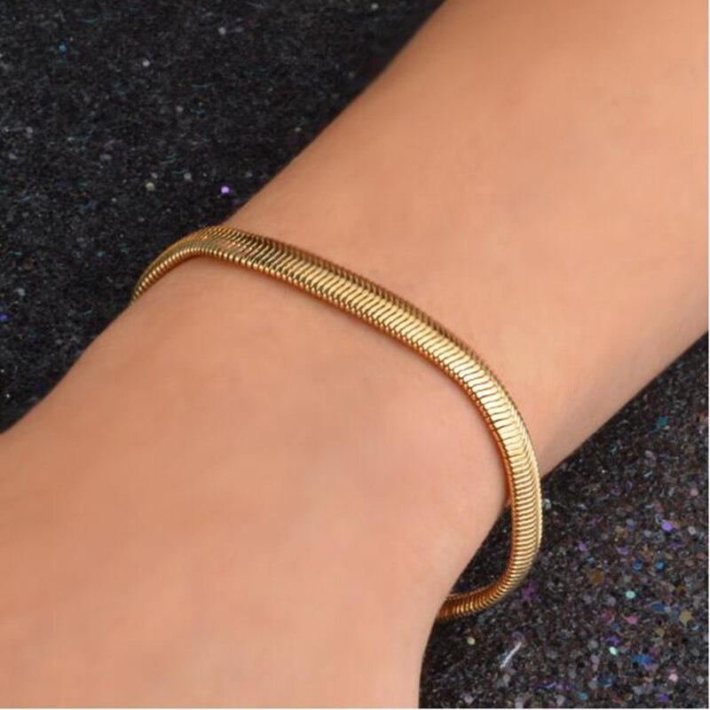 Factory direct New 18K gold 925 Stamp Silver color Bracelets for Women men 6MM soft snake bone Chain Fashion Wedding Jewelry