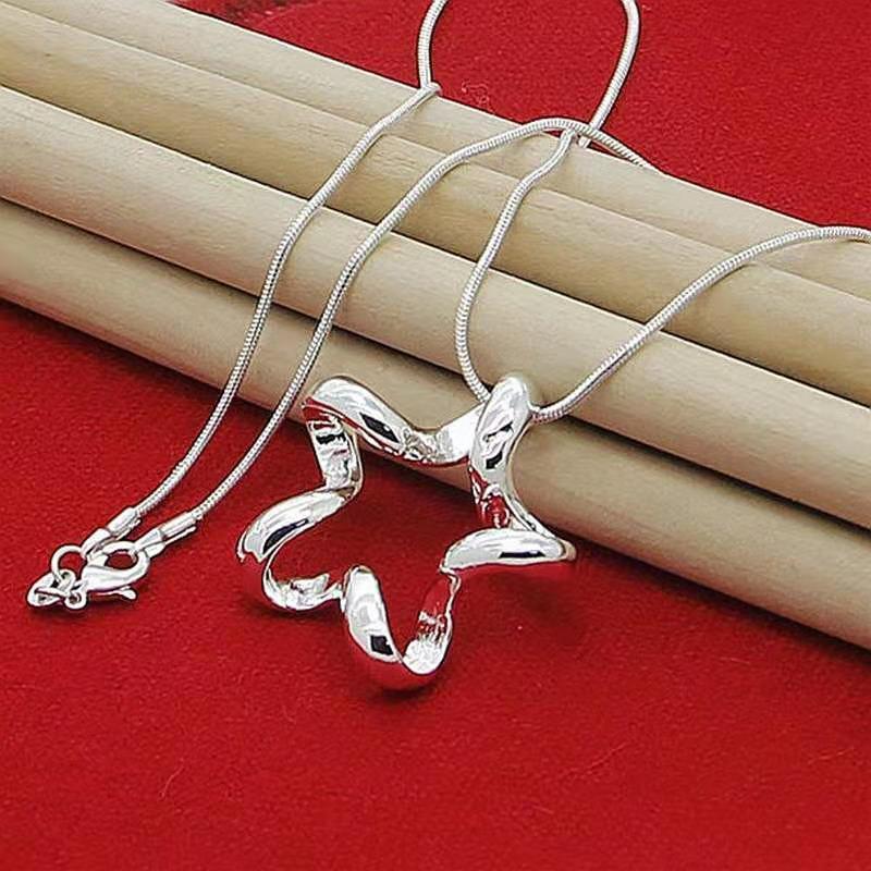 Factory direct fashion 925 Stamp Silver color Necklace For Women Jewelry Classic Creative stars Pendant gifts Wedding