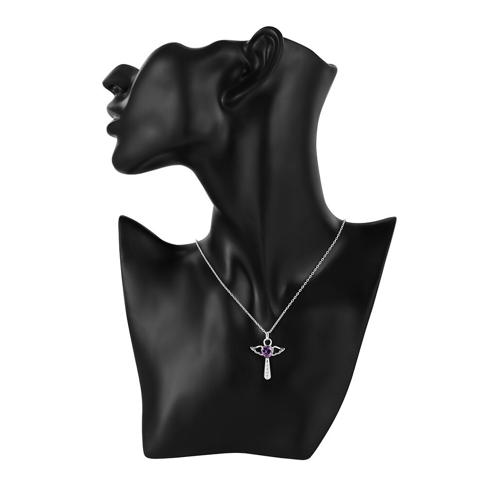 New 925 Stamp Silver color angel crystal cross pendants Necklace For Women luxury party Wedding Jewelry Valentine's Day gifts