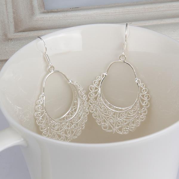 Original fashion 925 Stamp Silver color Retro earrings for women luxury party wedding accessories designer Jewelry Gifts
