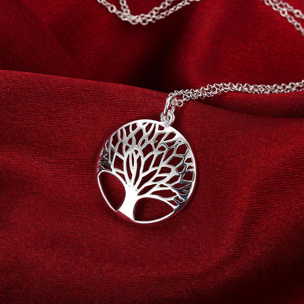 Hot new 925 Stamp Silver color Fine Retro Round leaves Pendant necklace earrings for woman Jewelry sets Fashion Party wedding