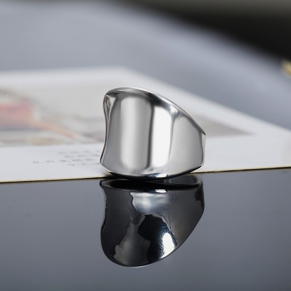 Hot classic 925 Stamp Silver color wide Rings for men Women Size 6 7 8 9 10 Fashion Wedding party fine Jewelry Christmas gift