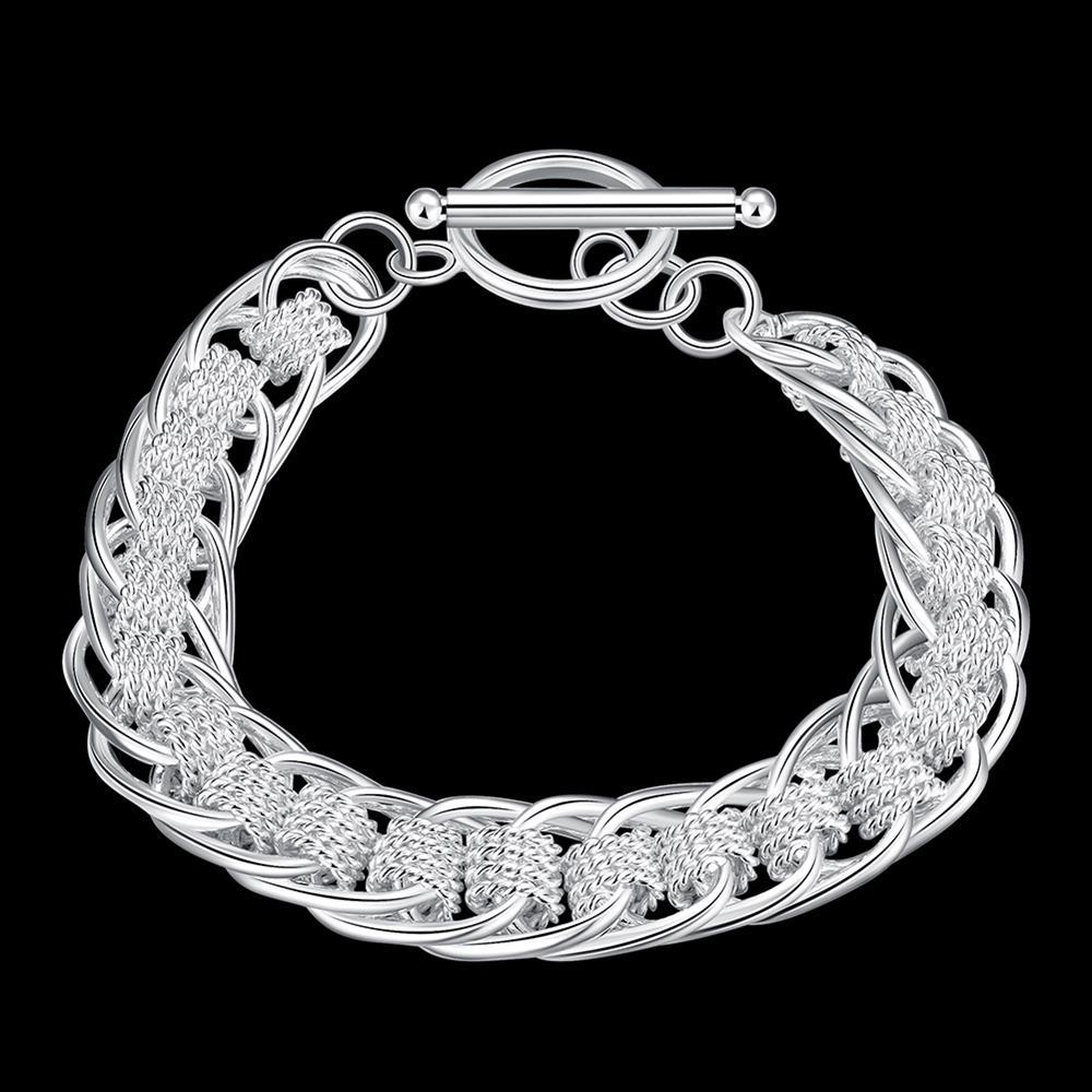 Charm 925 Stamp Silver color Bracelets for woman man new creativity circle chain Wedding party Christmas Gifts fashion Jewelry