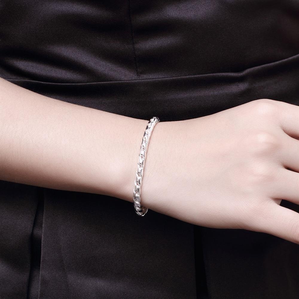 Special offer Fashion 925 Stamp Silver color Bracelet for men's woman 4MM Twisted rope chain fine jewelry Wedding party gifts