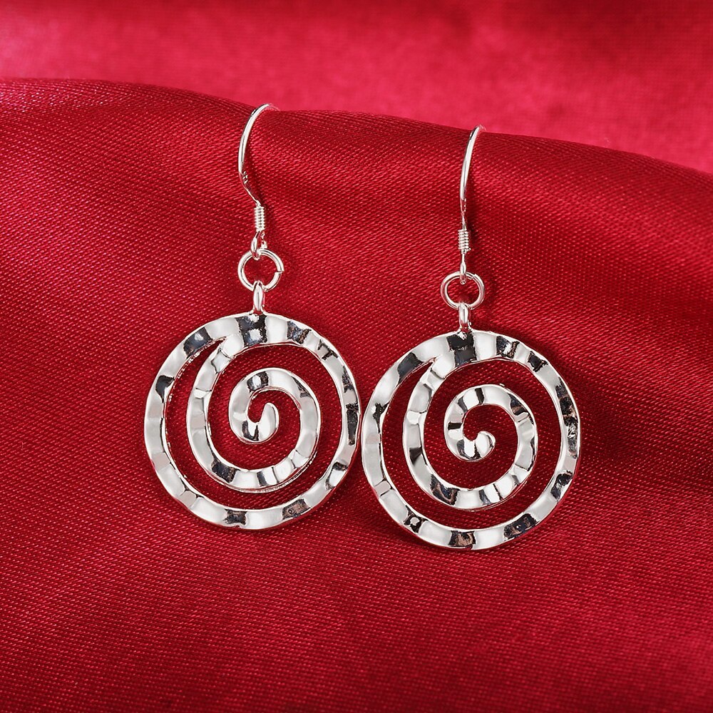 925 Stamp Silver color fine Retro thread earrings bracelets neckalces for women Fashion Party wedding Jewelry sets